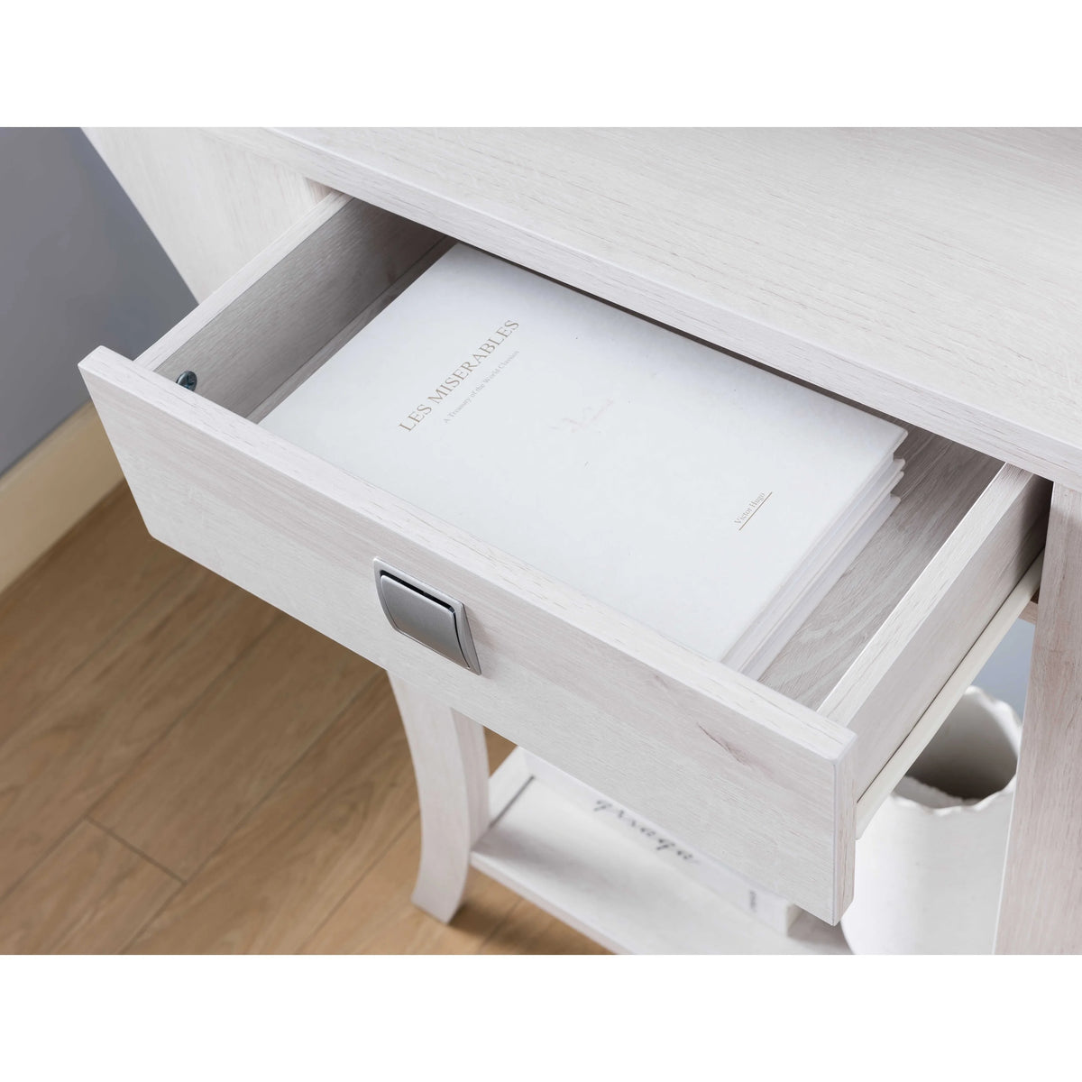 Curved Leg Console Table with Drawer and Shelf R95278