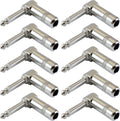 1/4 Inch TS Mono Right Angle Plugs 10 Pack Y5596