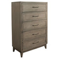Gray Wash Wood Five Drawer Chest P777018