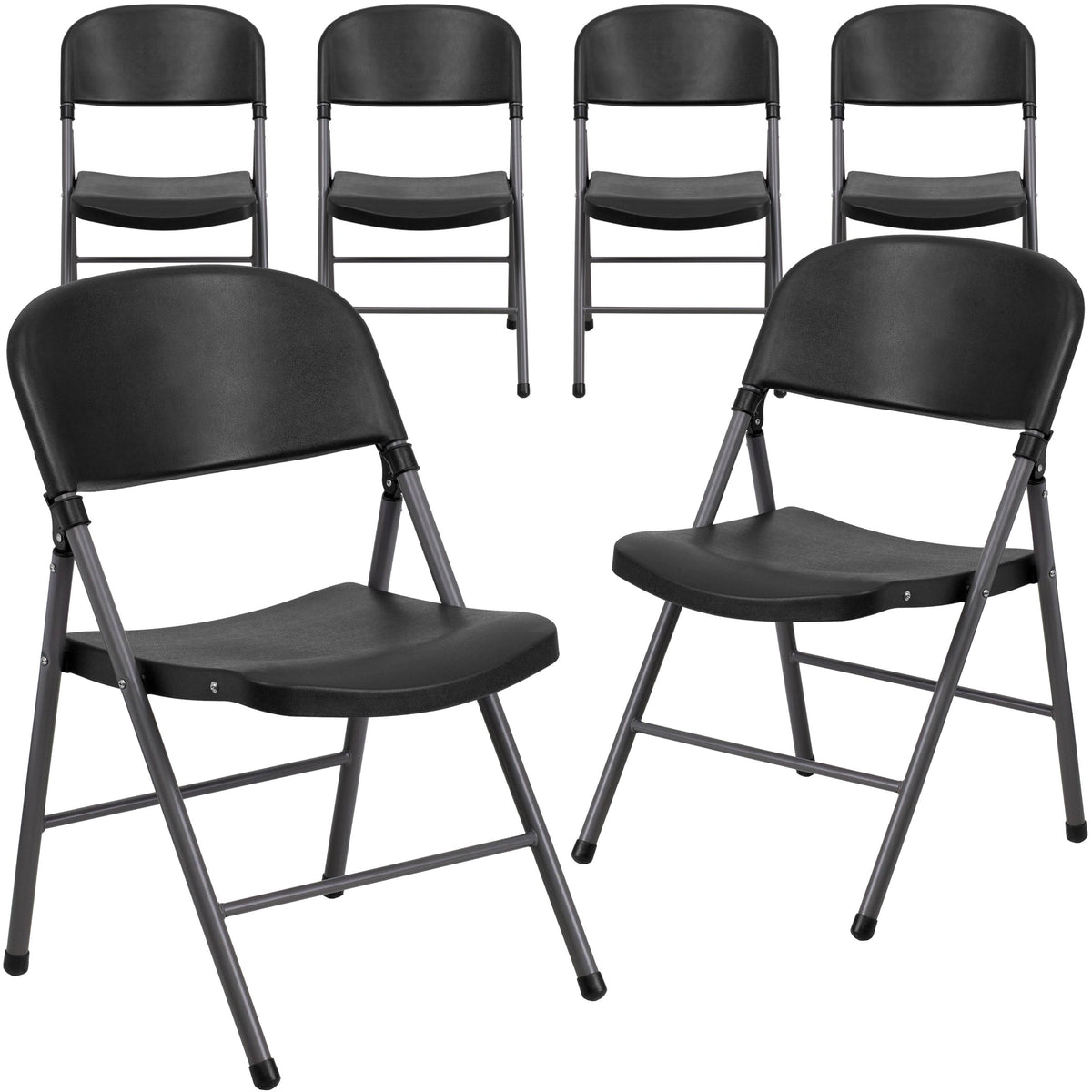Black Plastic Folding Chair U445011