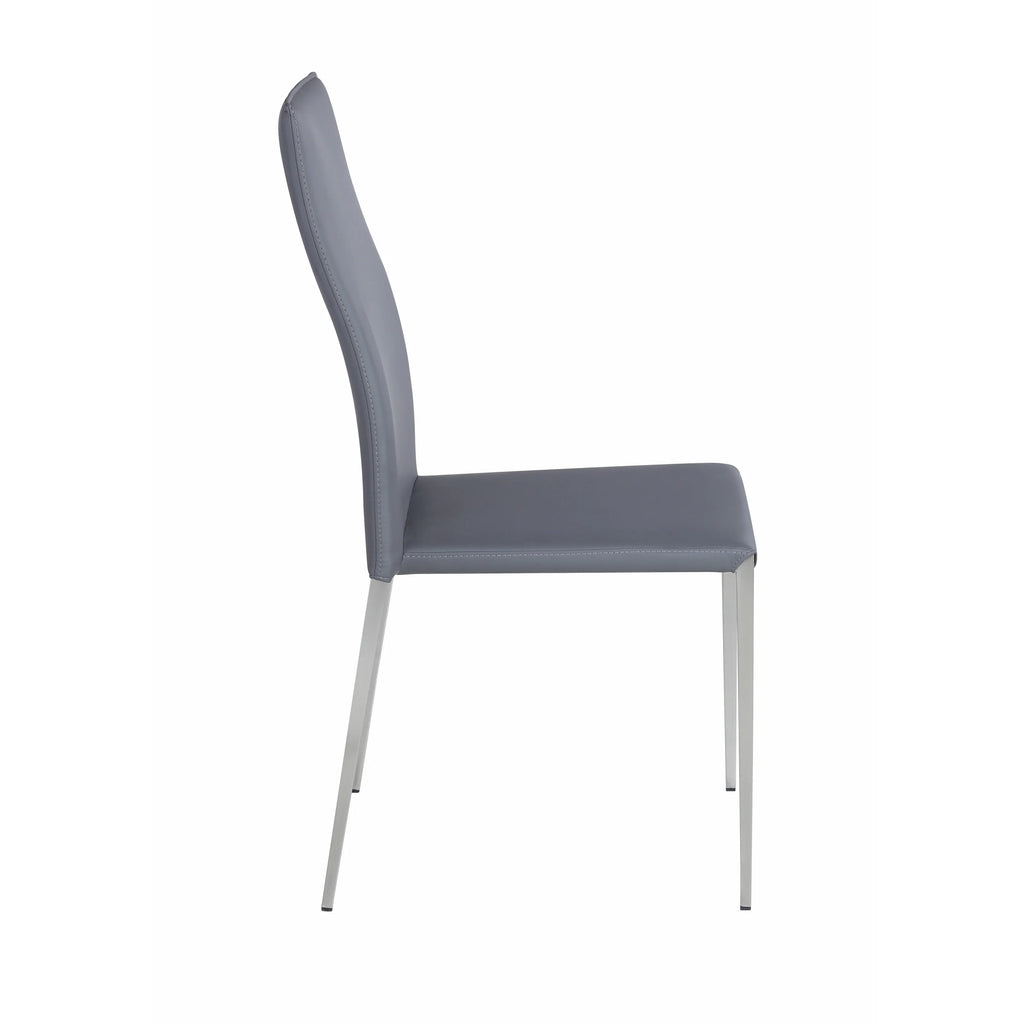 Grey Stackable Dining Chair Set of 4 C3356