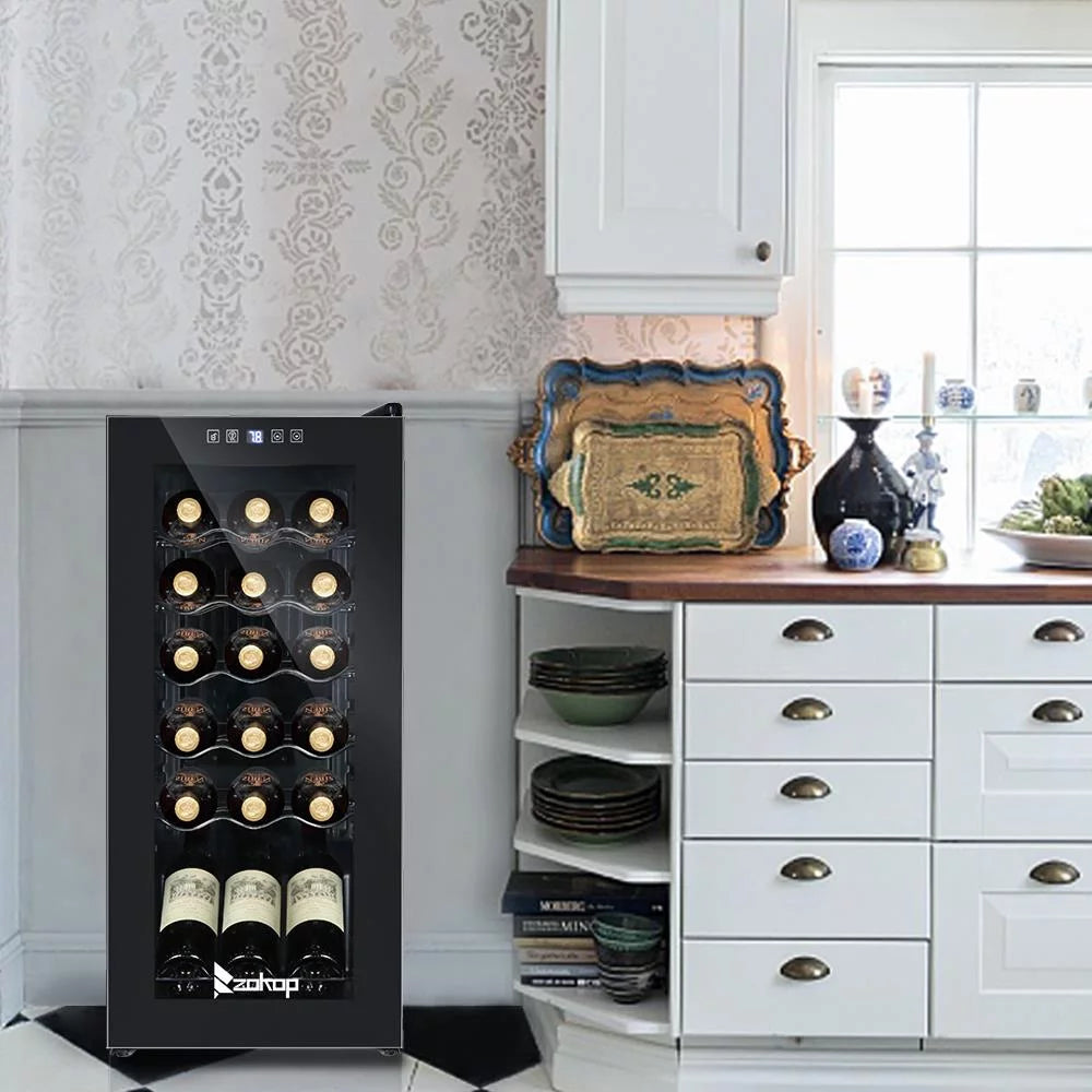 Black 18 Bottle Wine Cooler F45494