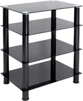 Tempered Glass AV Component Media Stand with 4 Shelves L449395