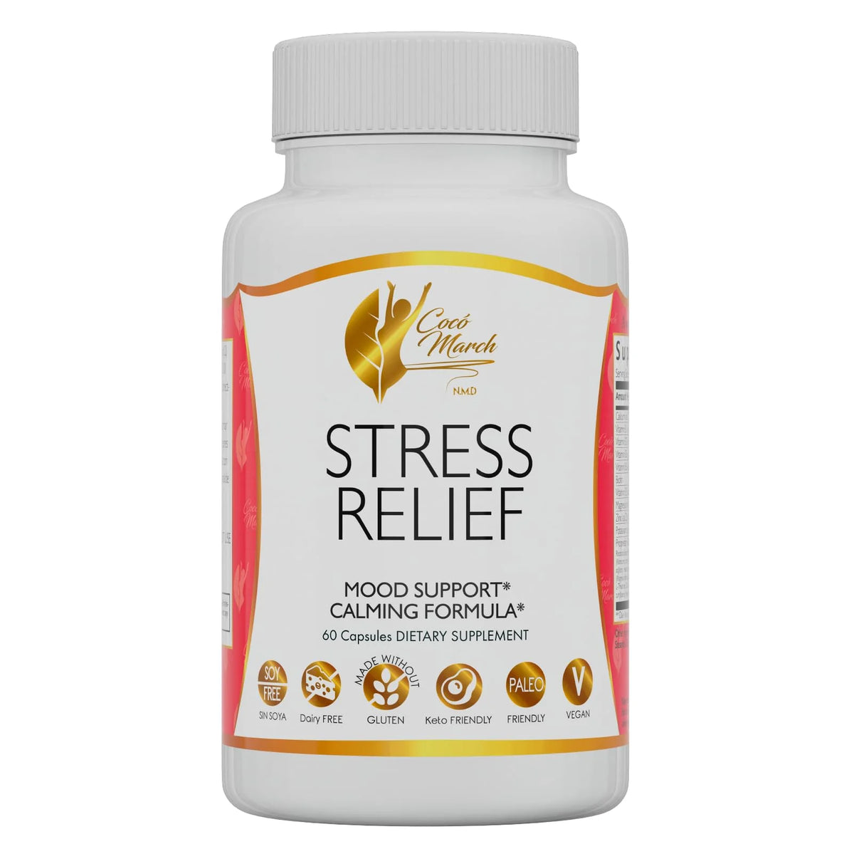 60 Capsules Vegan Soy Free Gluten Free Stress Relief W5807