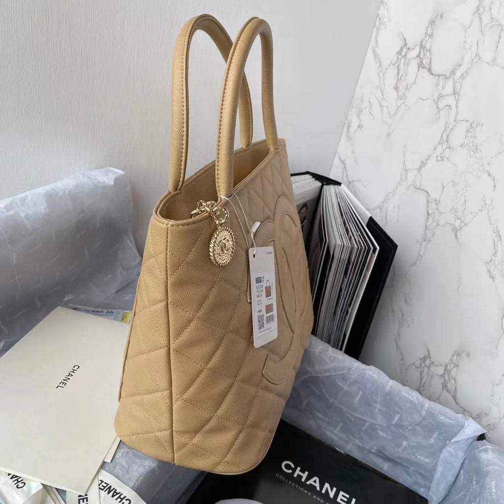 Beige Tote Shoulder Bag S8109
