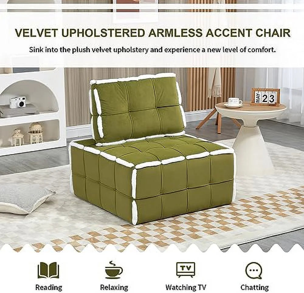 Khaki Teddy Upholstered Barrel Accent Chair with Pillow Z1664