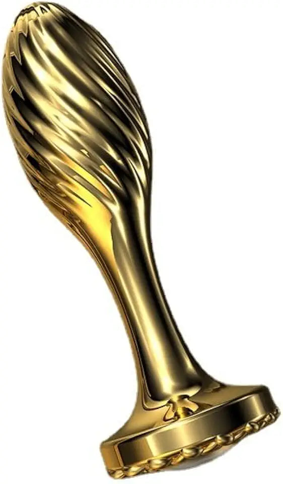 Gold Stainless Steel Anal Plug Anal Beads Butt Plug Trainer Set J5494