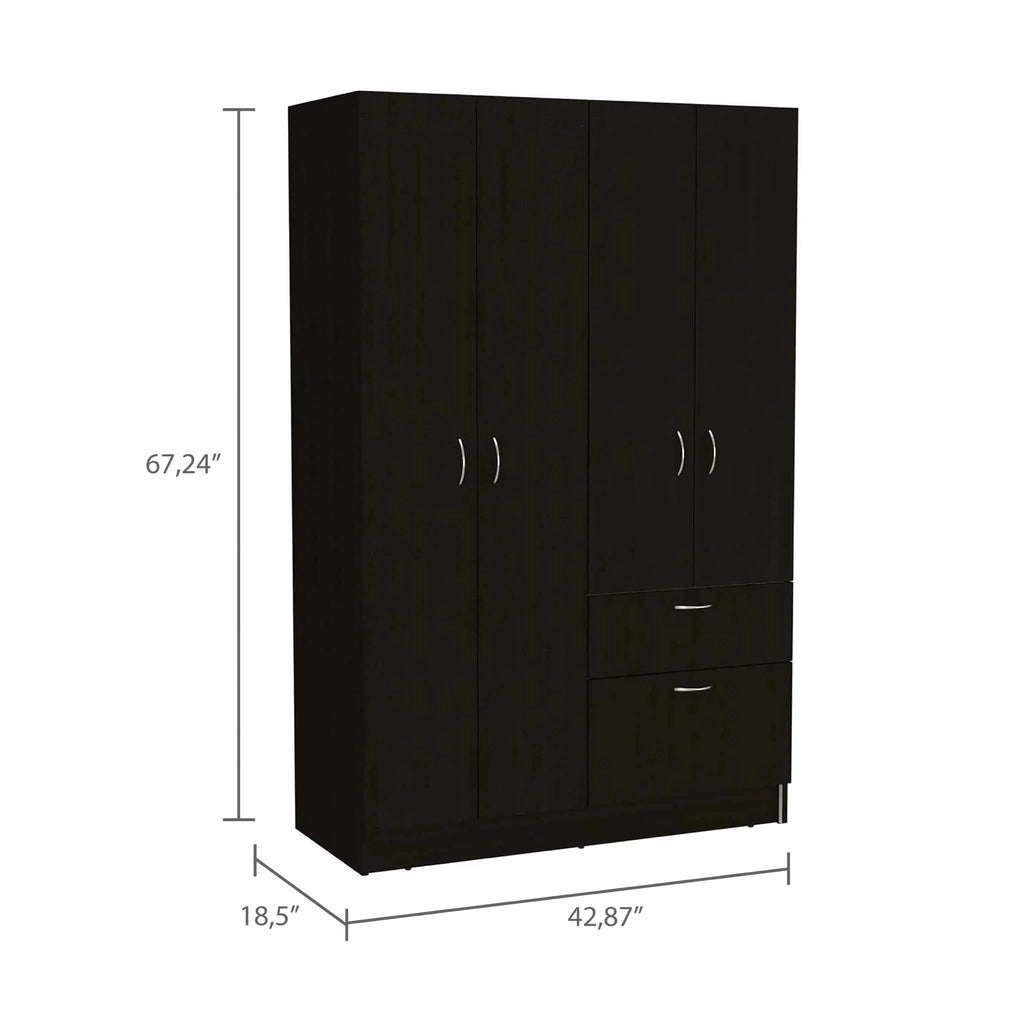 Black White Armoire C617