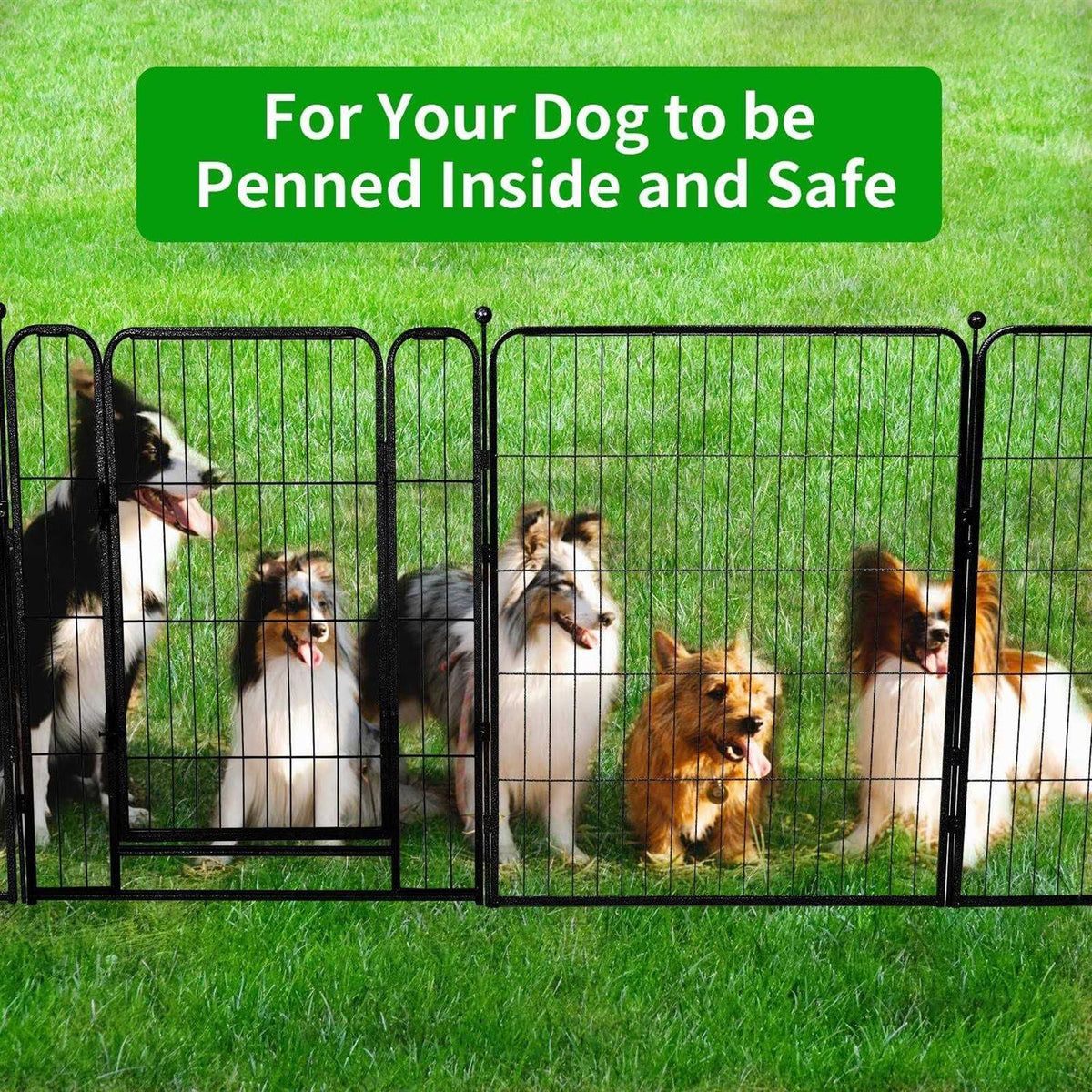 Heavy Duty Anti-Rust Dog Playpen with Doors X6421
