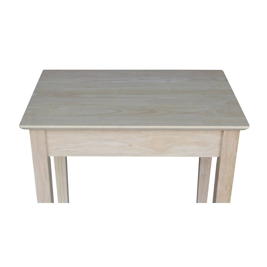 Solid Wood Unfinished 1-Drawer End Table V55802