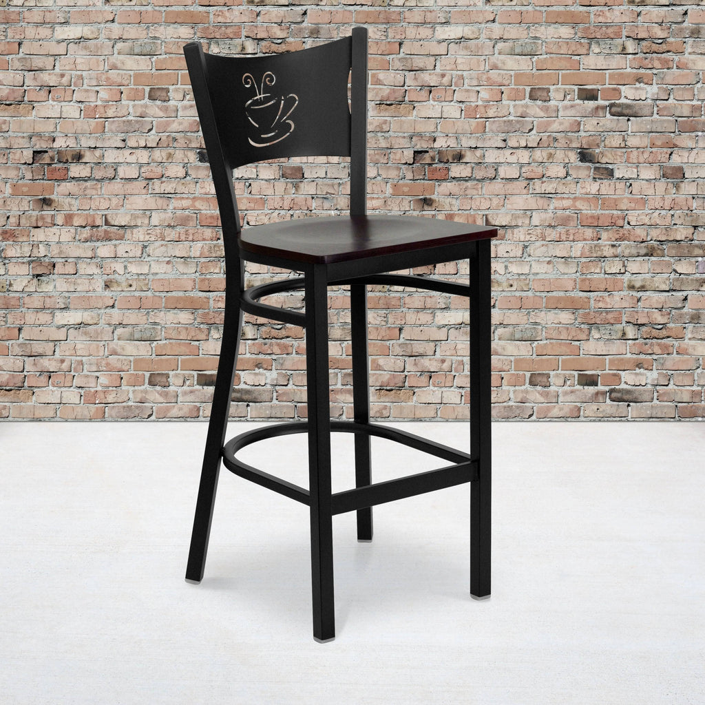 Black Metal Restaurant Barstool J732