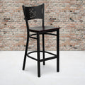Black Metal Restaurant Barstool J732