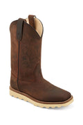 Dark Brown Leather Cowboy Boots D771420