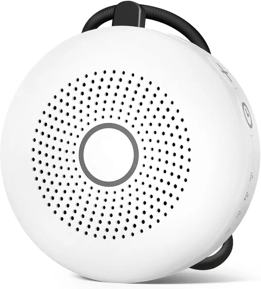 Portable White Noise Machine 30 Soothing Sounds Rechargeable White R3782