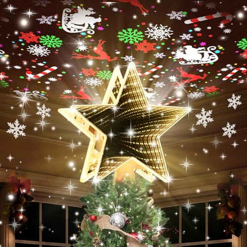 Christmas Tree Topper Lighted with 6 Projection Modes C804549