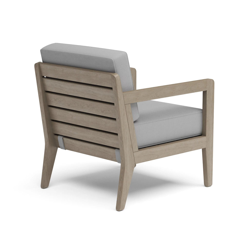 Gray Wood Outdoor Lounge Armchair B336549