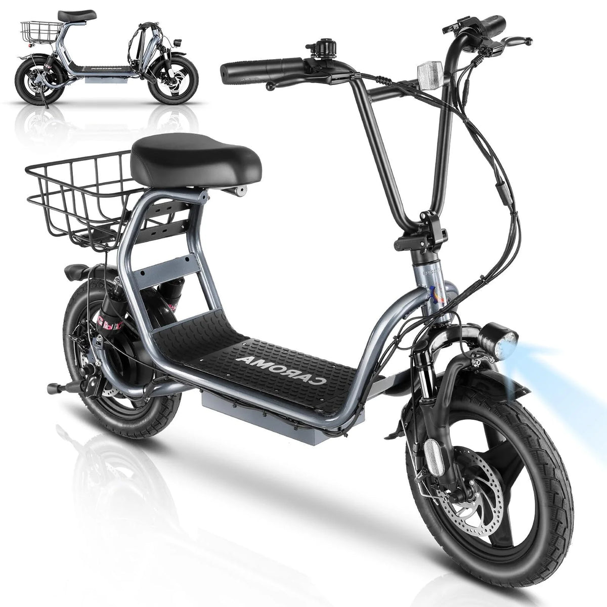 Electric Scooter 500W 25Miles 20Mph White Z33893