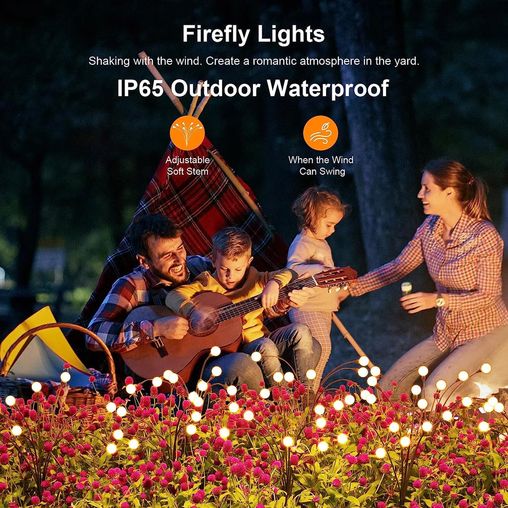 4 Pack 8 LED Solar Powered Waterproof Decorative Garden Lights U456284