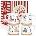 Set of 4 Christmas Mugs 14 Oz X19513