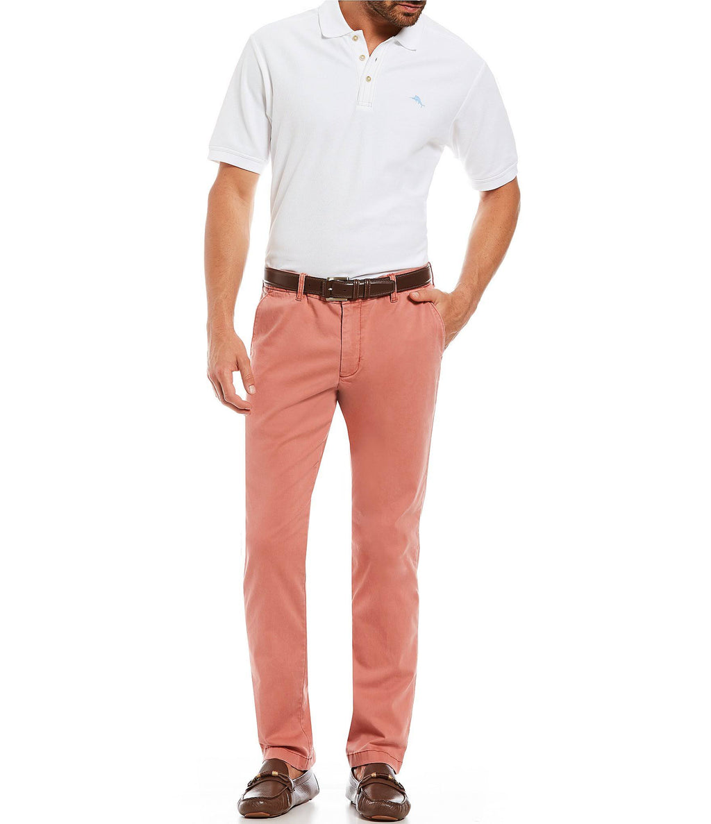 White Flat Front Chino Pant T169585