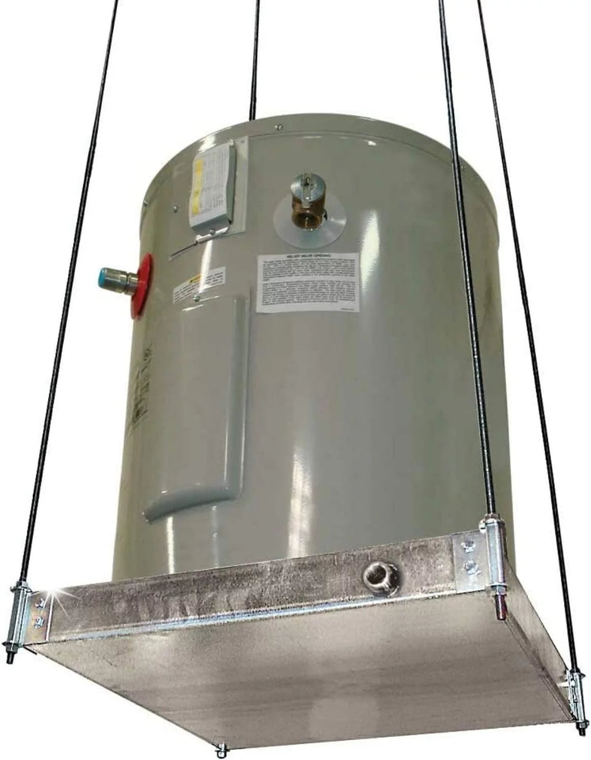 Ceiling Mounted Water Heater Platform with Steel Drain, Up To 20 Gallons M38961