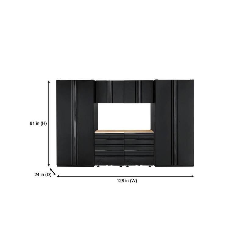 Heavy Duty Welded Steel Garage Storage System in Black U438