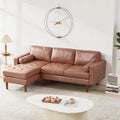 Brown L Shaped Sectional Sofa with Reversible Chaise B635