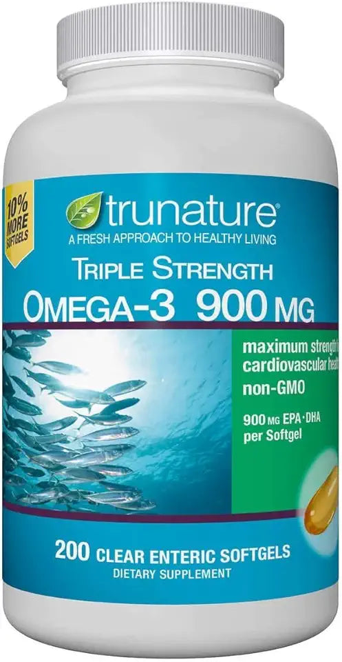 Triple Strength Omega-3 900 mg Fish Oil 200 Enteric Softgels P86965