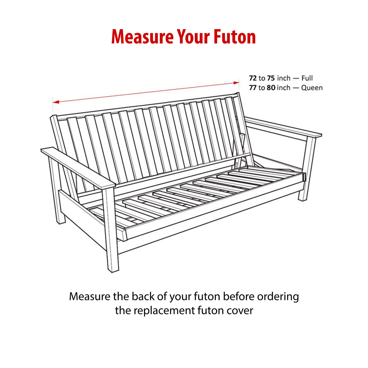 Polyester Futon Cover Queen Split Size O748884