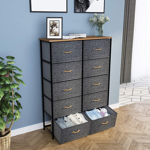 10 Drawer Fabric Storage Dresser Z434