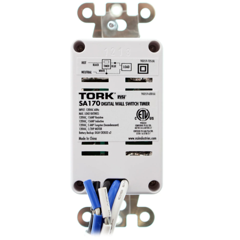 Digital Wall Timer Switch 24/7 Indoor 120V 15A White L57996