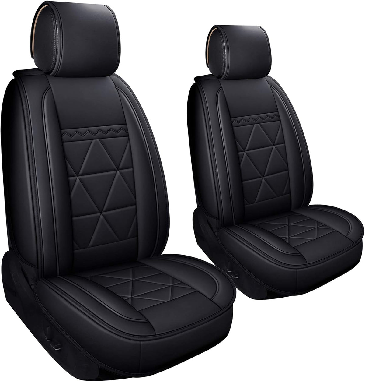 2 Captain Seat Covers Waterproof Faux Leather U8312