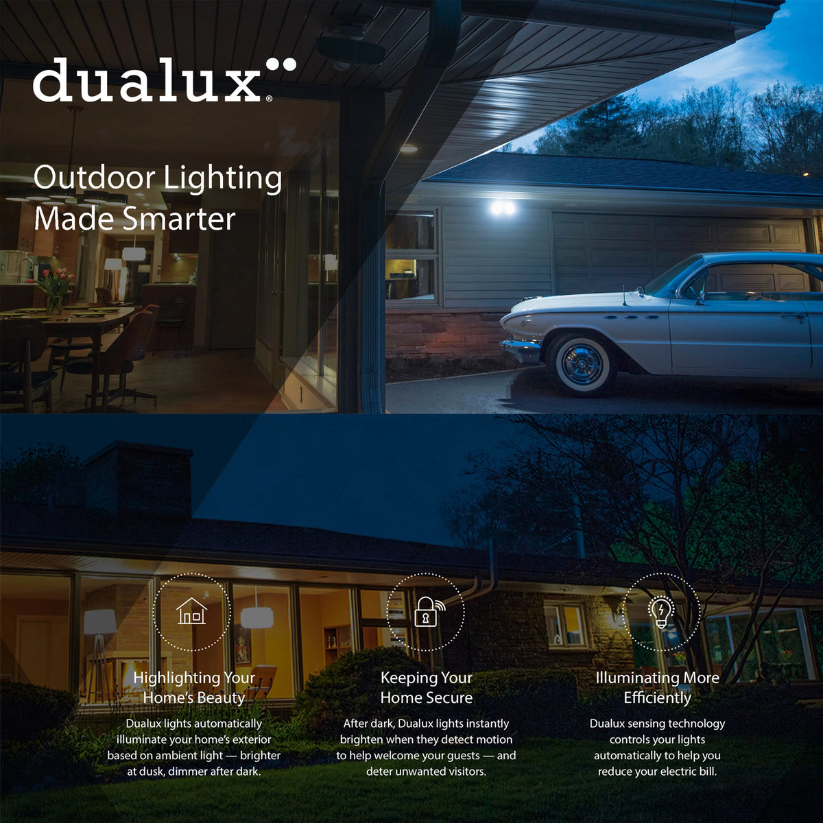 Bronze Motion Sensor Dusk to Dawn Outdoor Wall Light U736