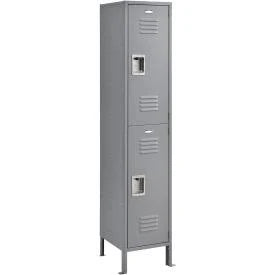 Gray 2 Door Double Tier Locker D455204