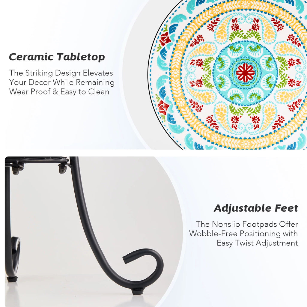 Side Table with Ceramic Tabletop F1502