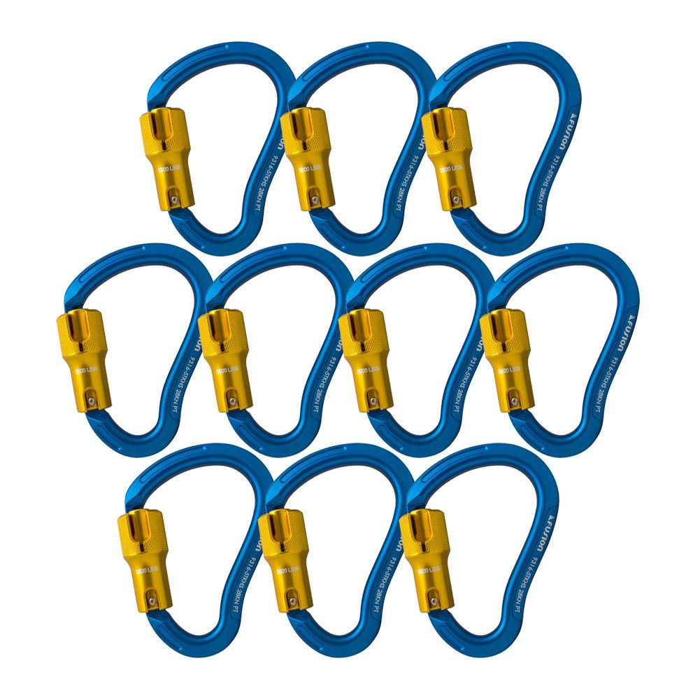Triple Lock Ergonomic Carabiner 10-Pack V54654