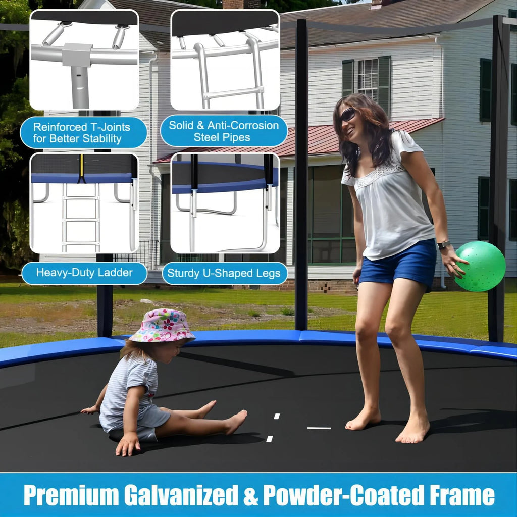 10ft Trampoline with Enclosure Net and Ladder P257821