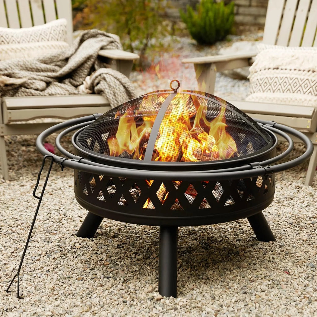 35 inch Metal Wood Burning Fire Pit N4861