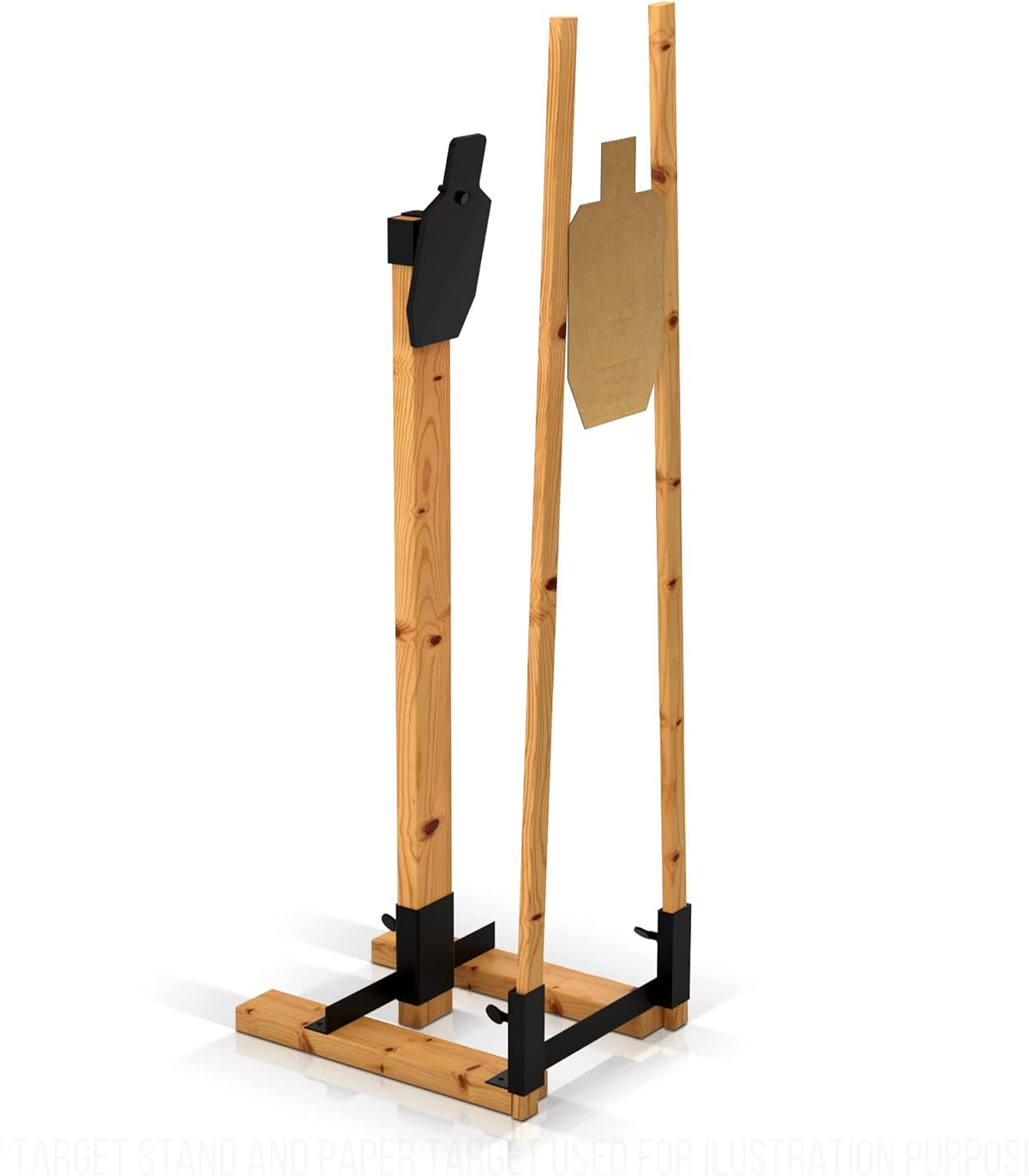 Shooting Target Stand with AR500 Steel Torso Plate and 20 Cardboard Targets T72421