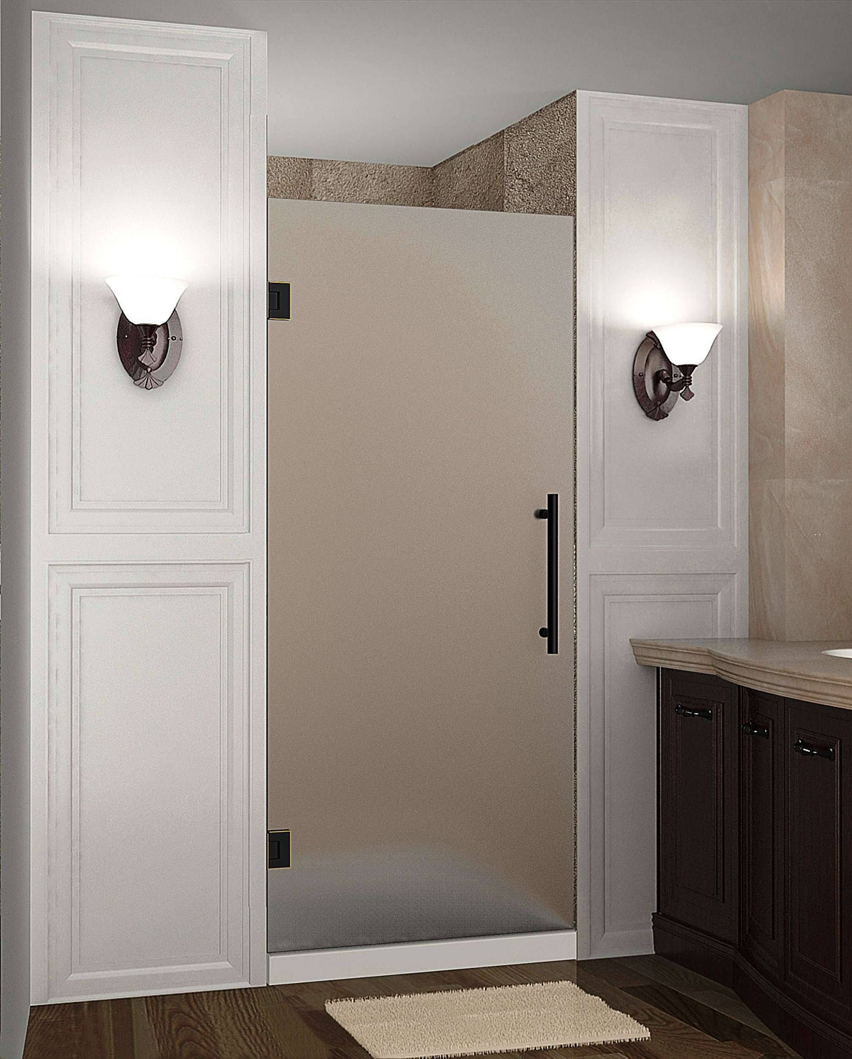 Frameless Hinged Shower Door Oil Rubbed Bronze S855464