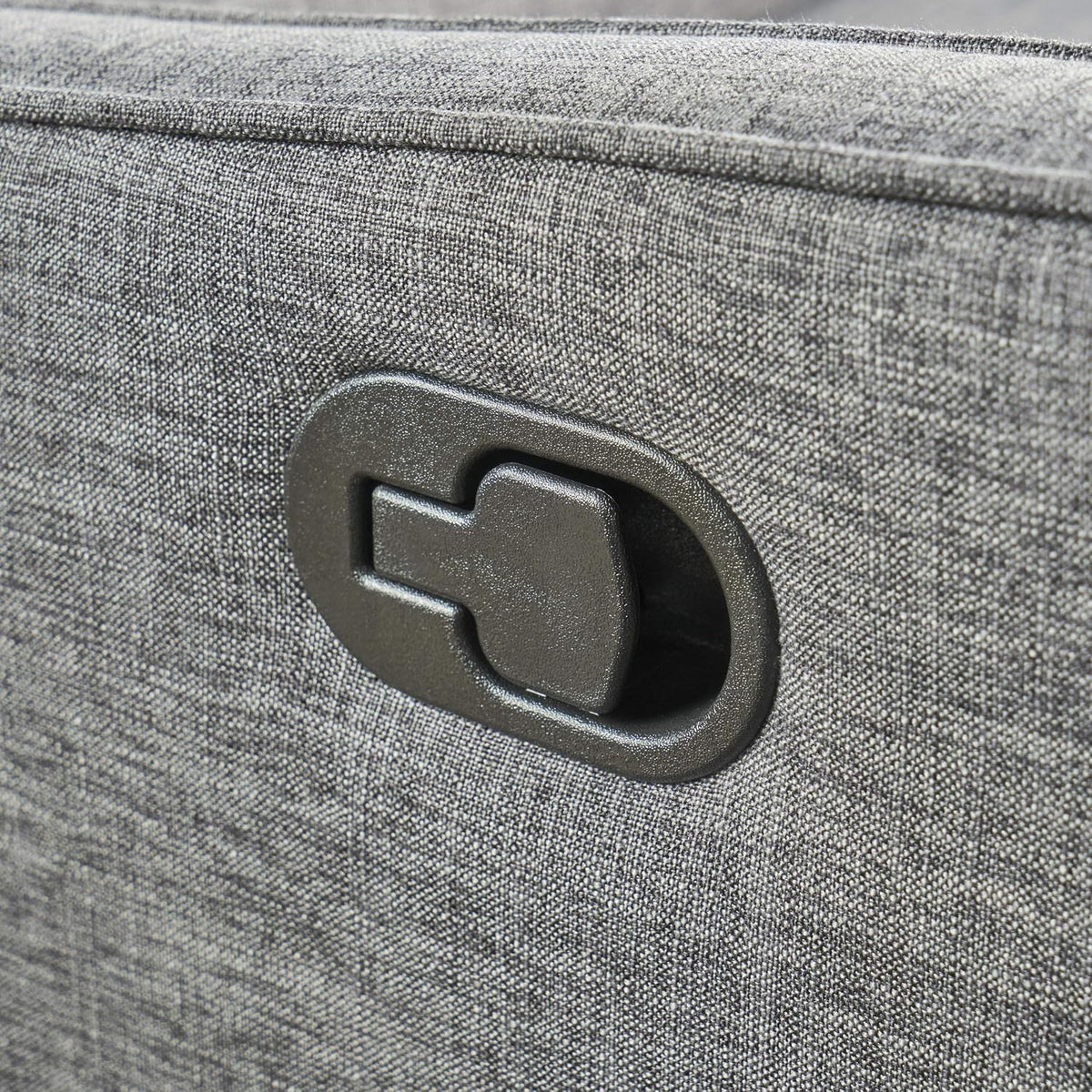 Grey Black Fabric Reclining Loveseat W4732