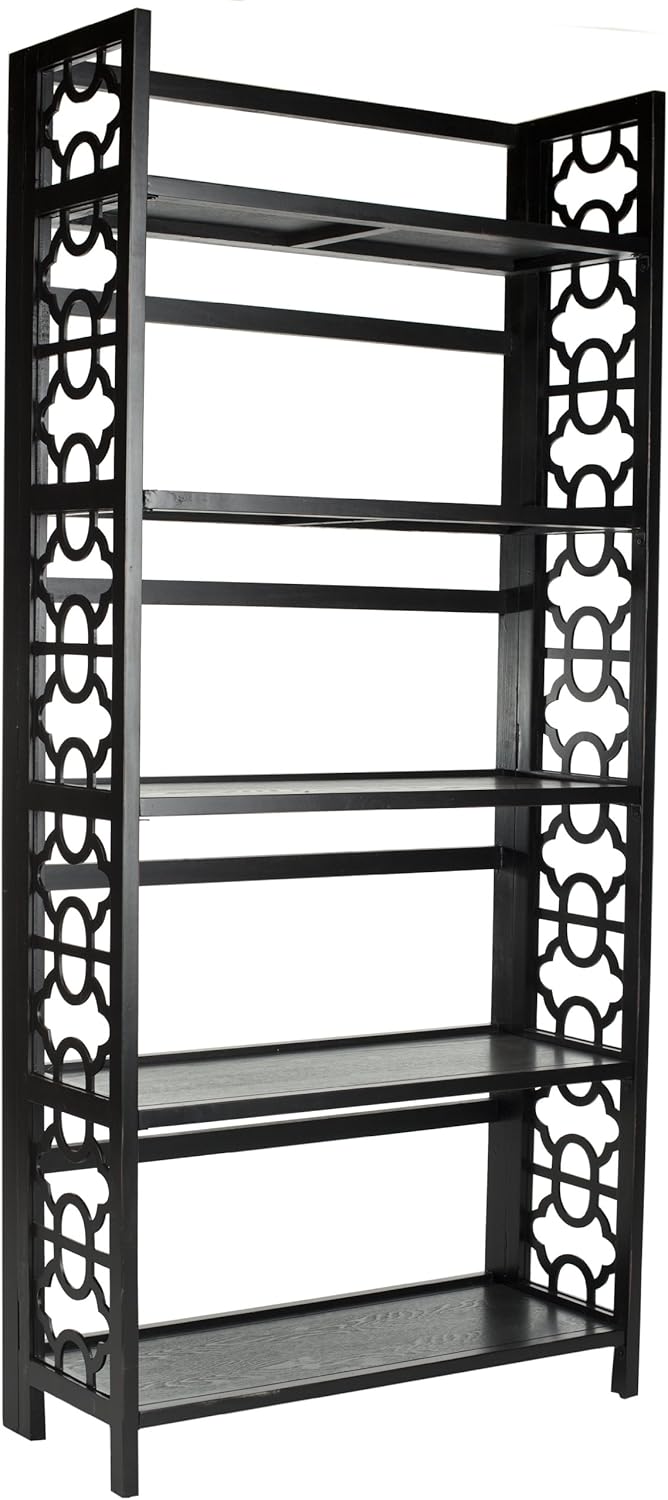 Black 5-Shelf Bookcase F128