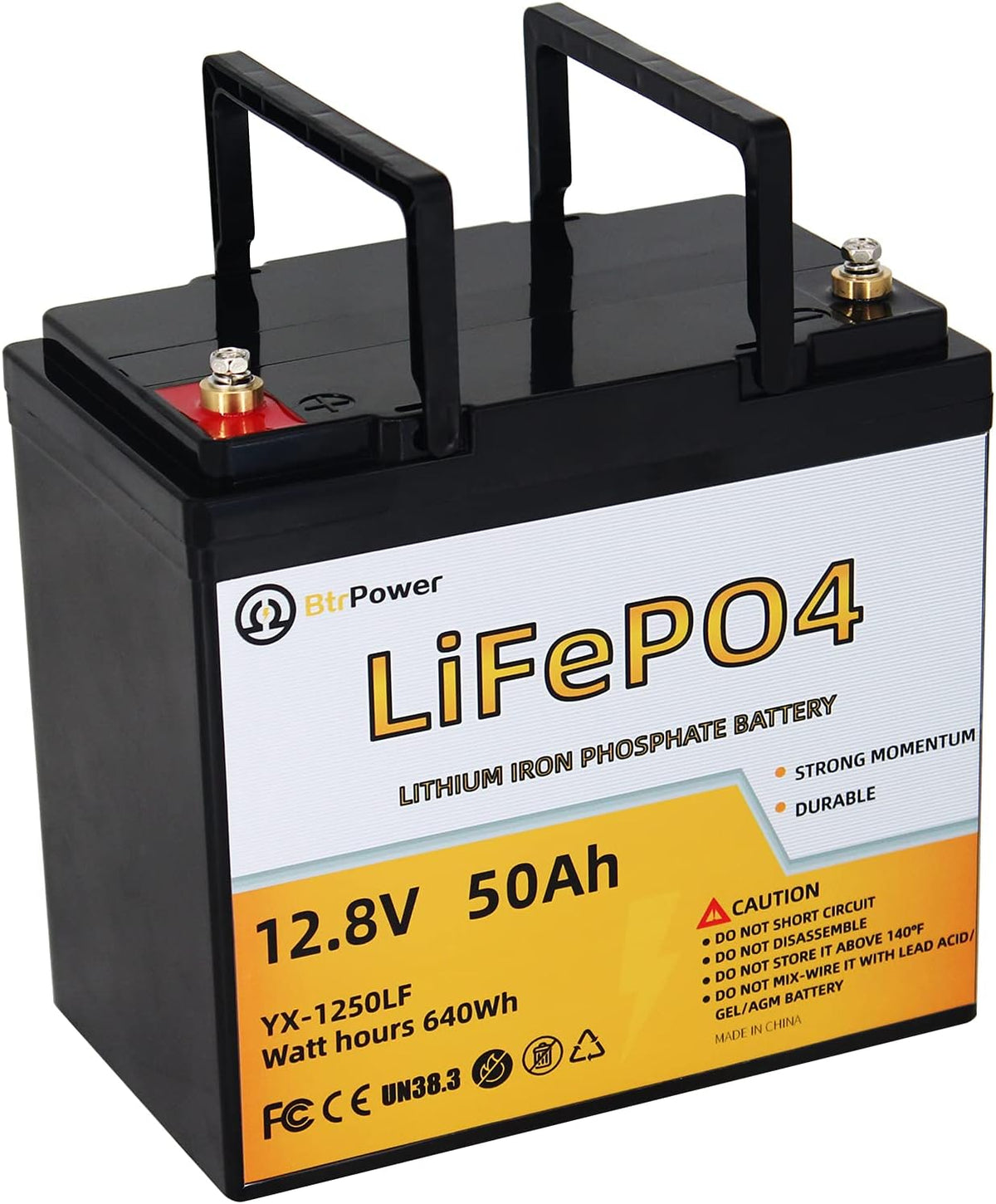 12V 200Ah LiFePO4 Deep Cycle Battery with 200A BMS Q1288
