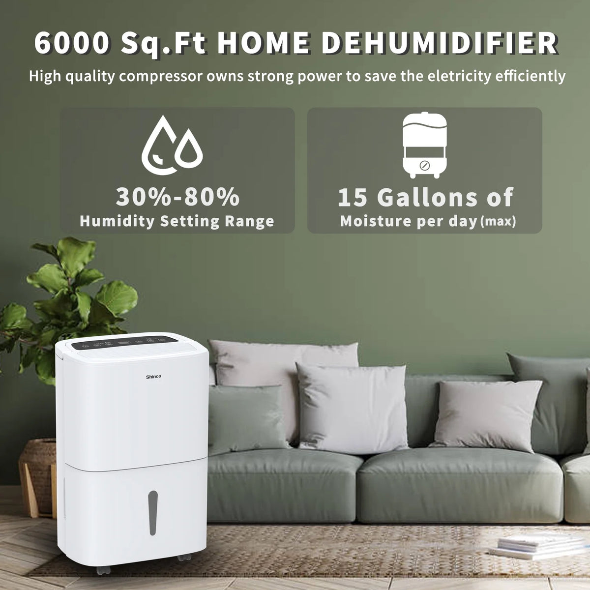 120-Pint Dehumidifier with Drain Hose W7655