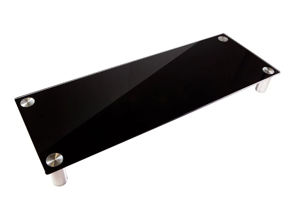 Black Glass Desktop Monitor Stand O60694