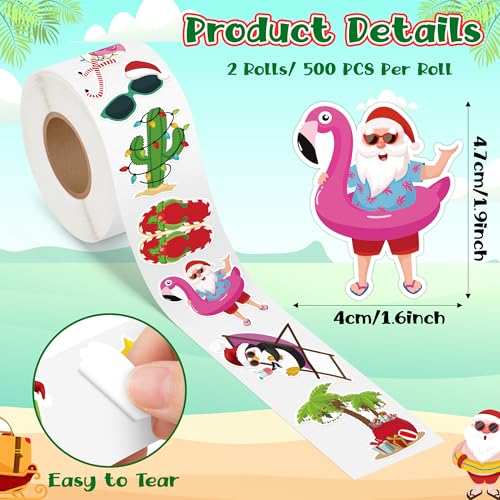 Black Cat Sticker 1000Pcs 2 Rolls 16 Patterns Waterproof Self-Adhesive Decals Z6406