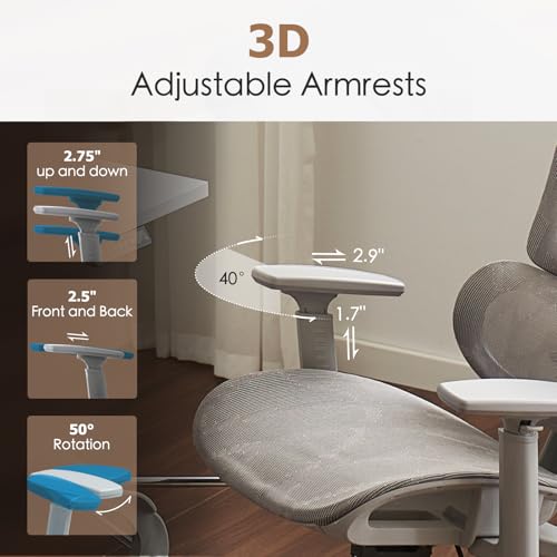 Ergonomic Mesh Office Chair with Footrest F51808