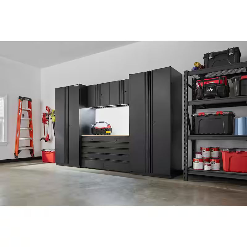 Heavy Duty Welded Steel Garage Storage System in Black U438