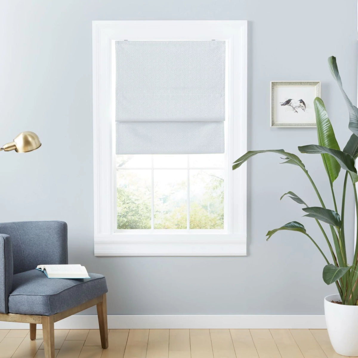 White Blackout Roman Shade N510