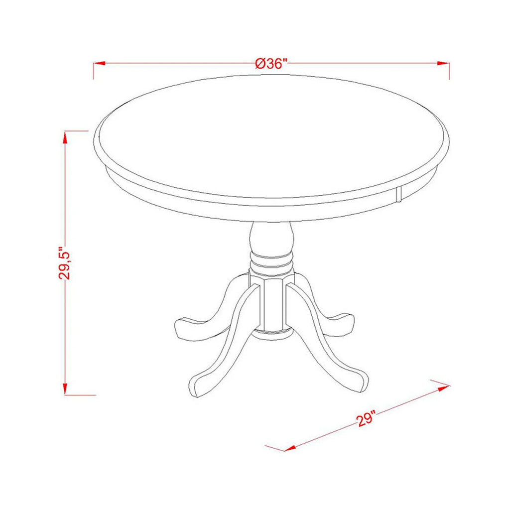 36 Inch Pedestal Round Dining Table F885425